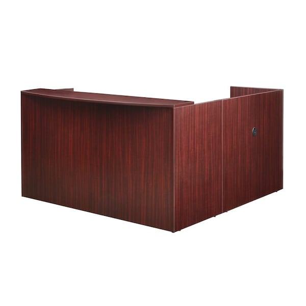 Regency Reception Desk Legacy Single Pedestal Reception Desk, Ma, Mahogany LRDRT1BFMH - main